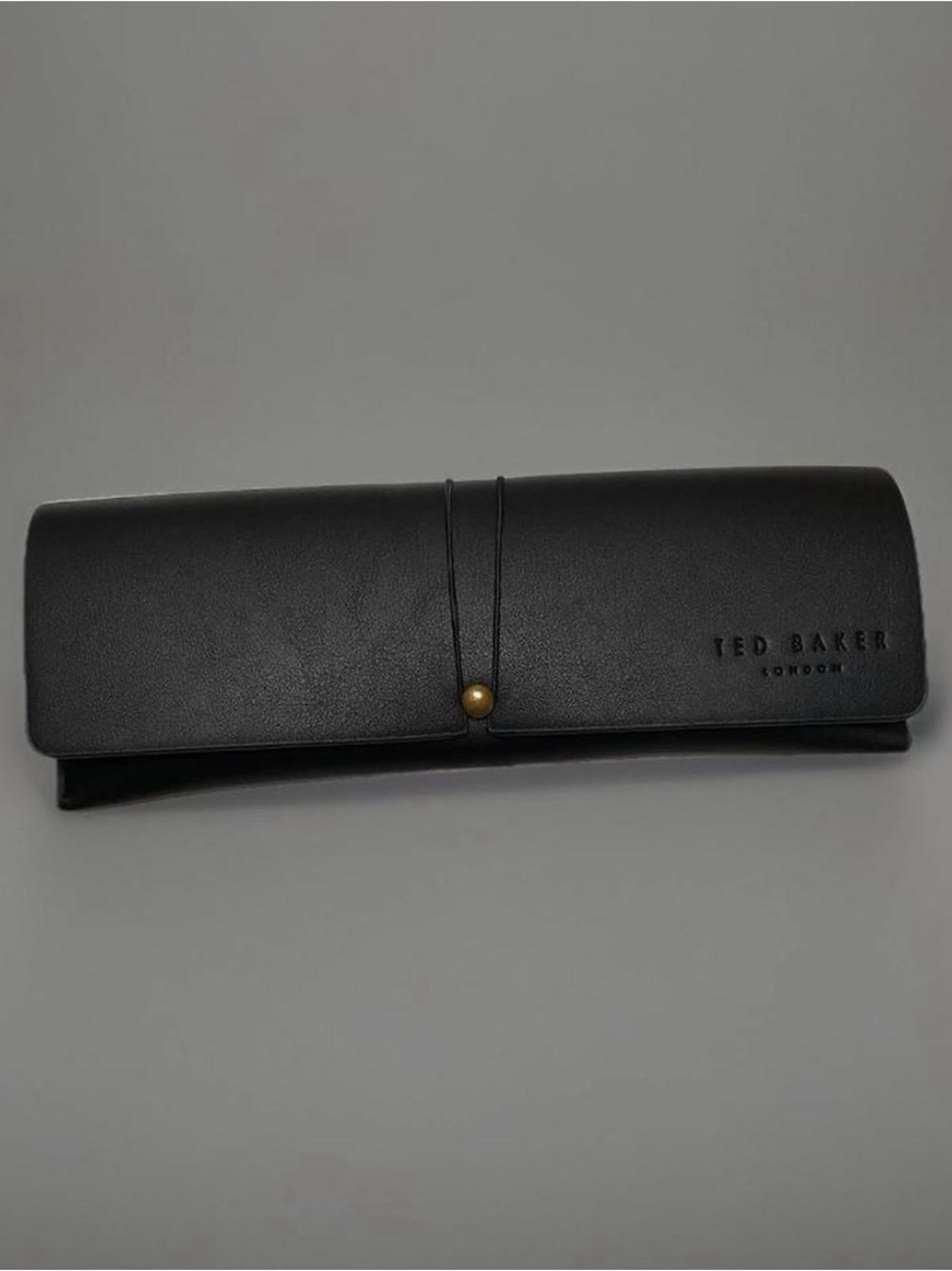Ted Baker London Long Black Soft Shell Fold Over Wrap Glasses Case With Cloth